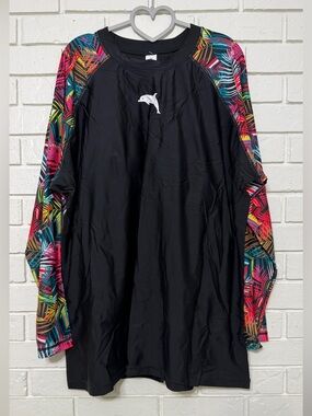 NWT Halcurt 4X Tropical Print Long Sleeve Swim Shirt & Swim Shorts Set